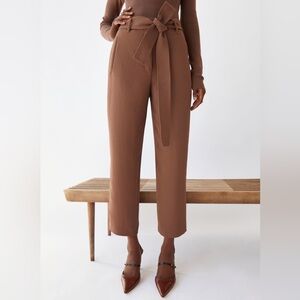 Elegant Red/Dark pink High-Waisted Pants